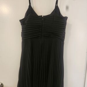 Express Black Pleated Midi Dress